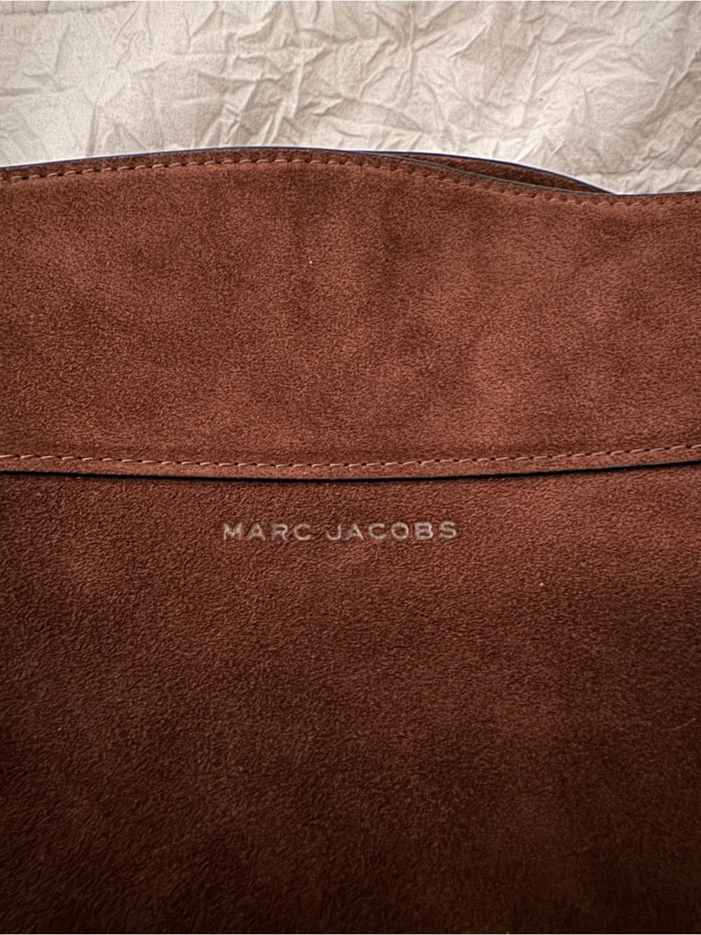NWT Marc Jacobs THE SUEDE DAKOTA SATCHEL Dark Brown - Picture 8 of 15